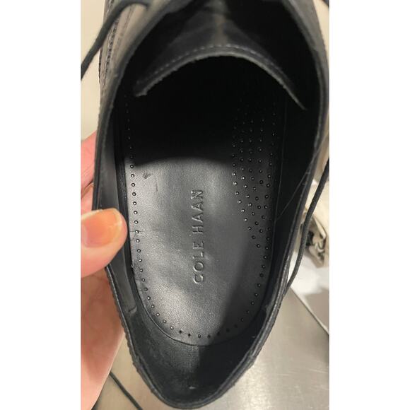Cole Haan Batlin Oxford Wingtip Black Leather Dress Shoes Men\'s Sz 13